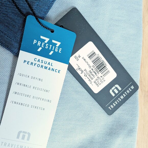 NWT TravisMathew The 77 Prestige Polo – Effective – Heather Monument – XL - Picture 3 of 4